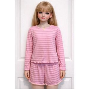 Art Class Pink Long Sleeve Pajama Set Size Medium(8)